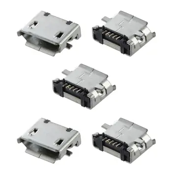 

5 Pcs mini USB Type B Female Socket 180 Degree 5-Pin SMD SMT Soldering Jack