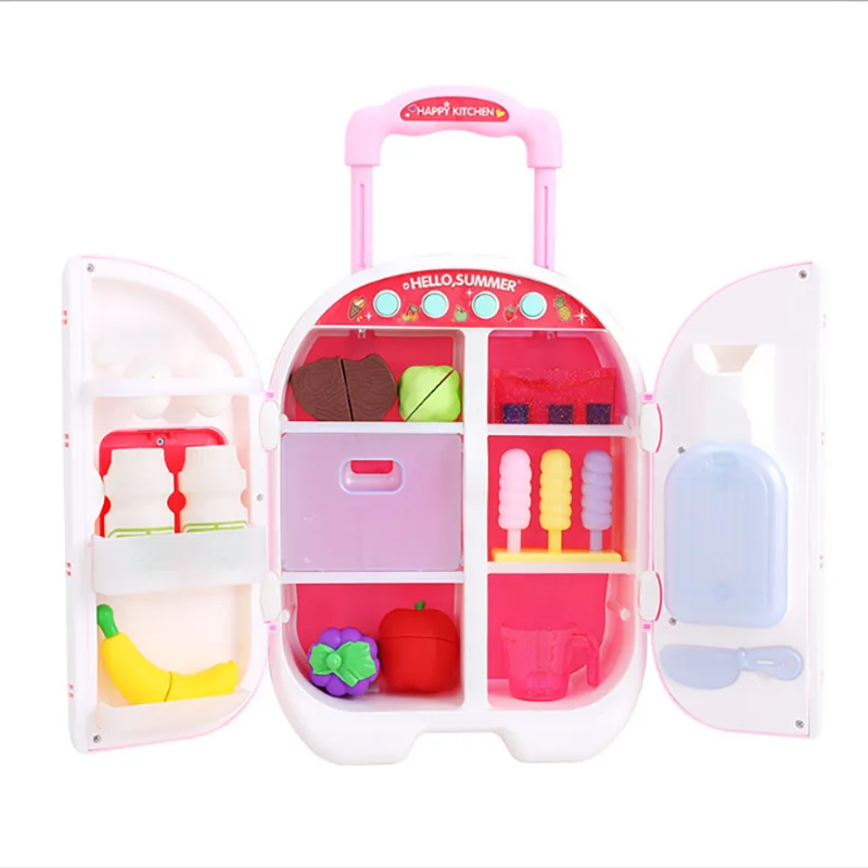 

Large Size Model out Ice Kitchen Two-door Refrigerator Multi-functional Electric Refrigerator Kitchen Kitchenware Children Play