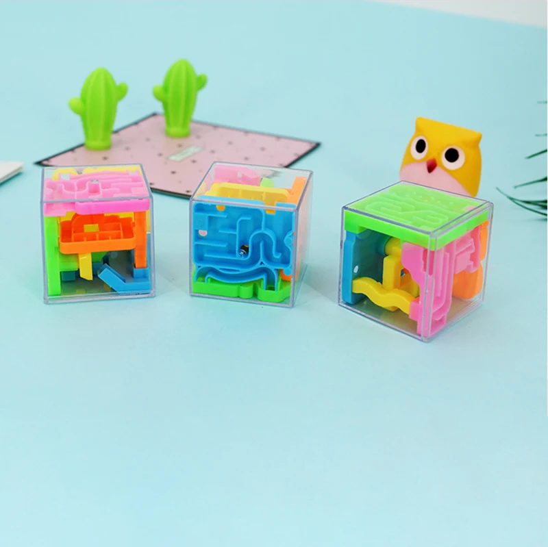 UainCube 3D 6-лицевая сторона лабиринт пройти Игра Головоломка Куб лабиринт игрушка ручной игровой вызов игрушки баланса развивающая игрушка для детей