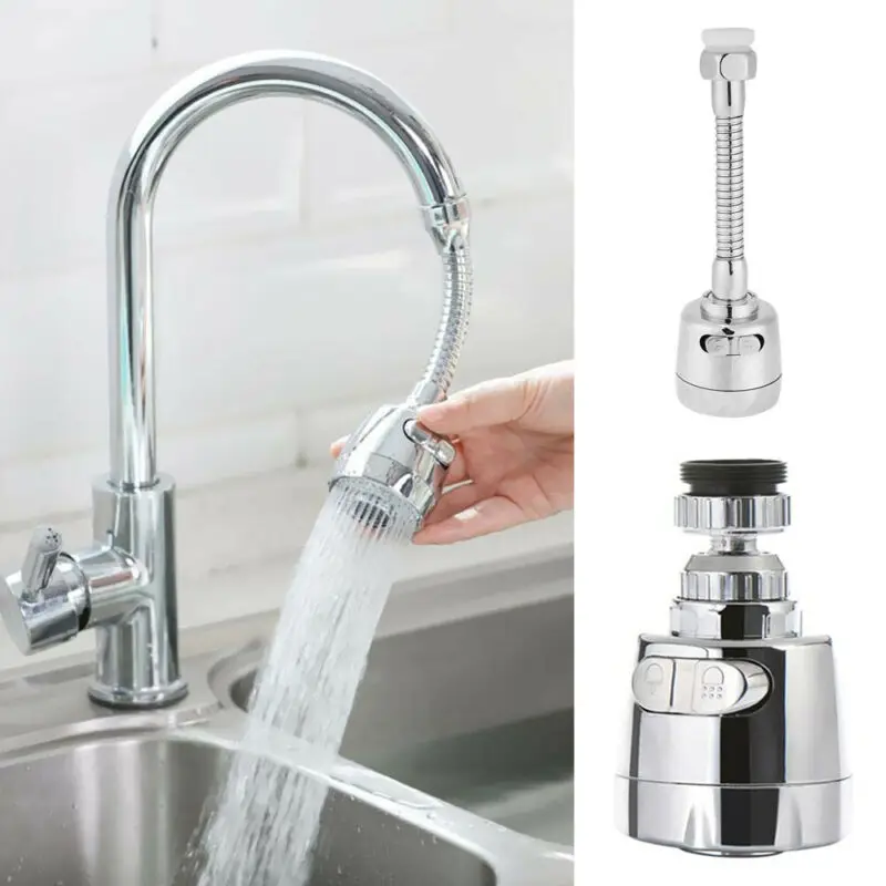 New Kitchen Tap Head Water Saving Faucet Extender Sprayer Sink Spray Sprinkler