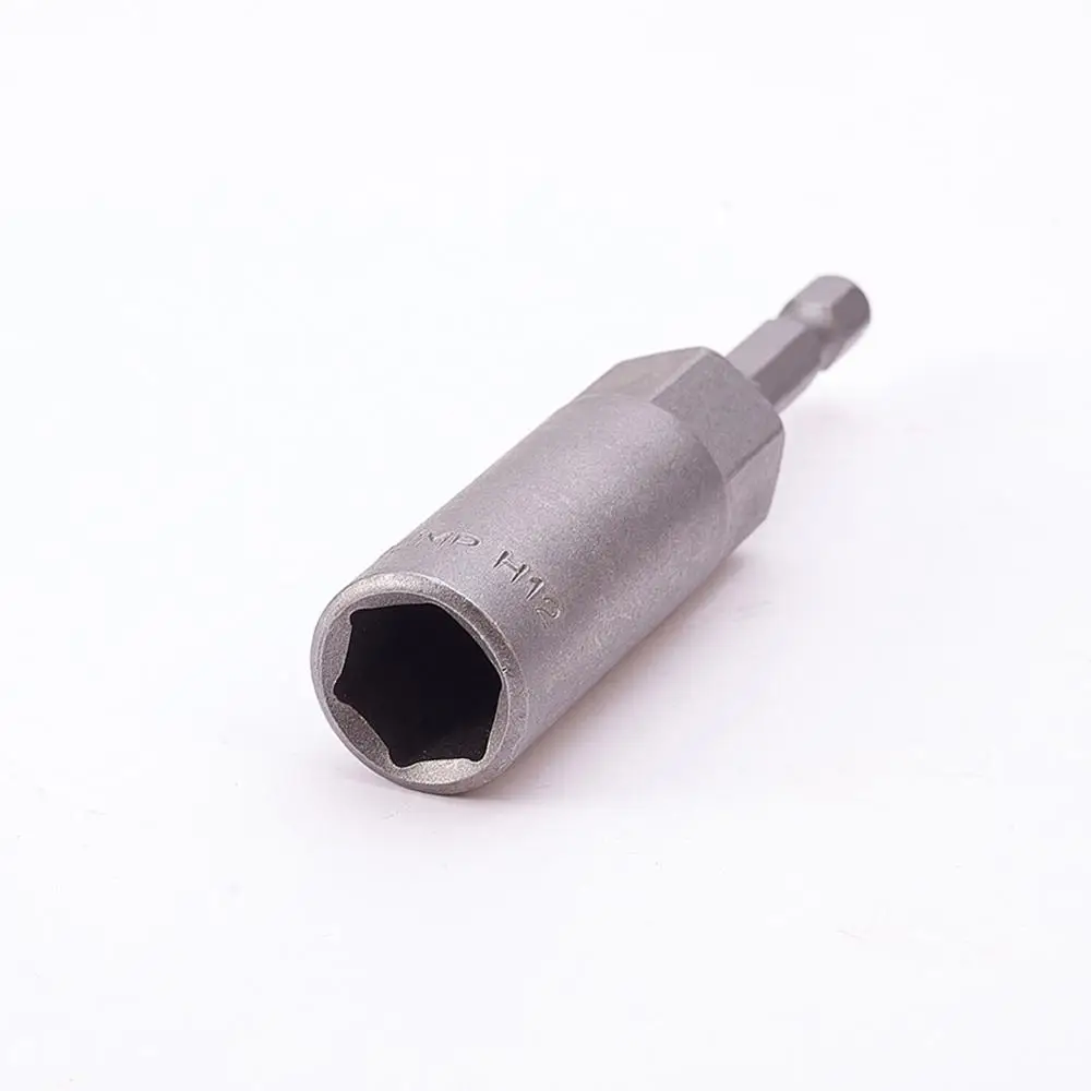 12mm x1pcs Высокое качество 1/" привод 6~ 19 мм шестигранные розетки 80 мм Общая длина металлическая ударная гайка сеттер Драйвер гнездо бит ручной инструмент набор 1~ 10 шт - Цвет: 12mm x1pcs