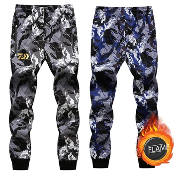 

New Daiwa Winter Men Elastic Camping Hiking Soft Shell Pants Outdoor Sport Trousers Trekking Cycling Climbing Fishing Clothes