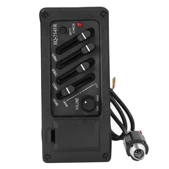 

EQ-7545R 4 Bands EQ Equalizer Preamp Piezo Pickup for Acoustic Guitar Parts Accessories