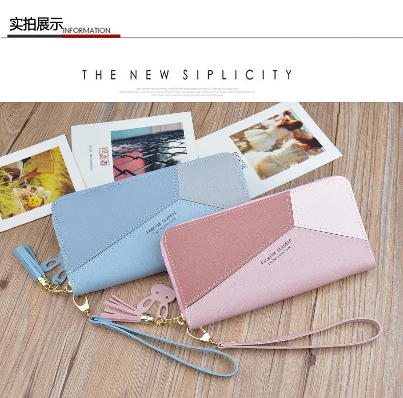 Retro Long female Wallet PU Leather Credit Holders woman Wallets Bag Casual Soft Ladies bag