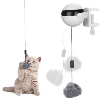 Pet Supply Electric Automatic Lifting Plush Ball Interactive Cat Toy Puzzle Smart Pet Cat Ball Teaser Toys 1