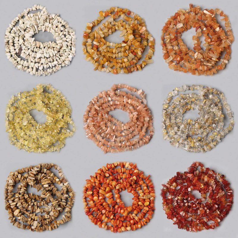 

Irregular Natural Stone 3-5MM Freeform Yellow Chip Gravel Beads Quartzs Citrines Chips For Jewelry Making DIY Bracelet Necklace