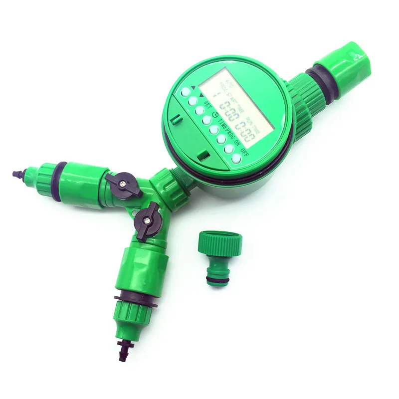 

1 Set(5Pcs)Automatic Irrigation Watering Digital Timer Y Connector 3/4 External Threadquick Connector For 4/7 Or 8/11Mm Hose