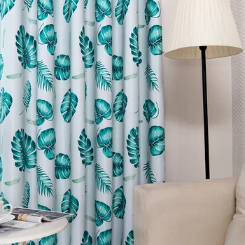 

New Tropical Leaves Blackout Curtains for Living Room Bedroom Ready Made Custom Window Curtains Panel Drapes Window Treatments