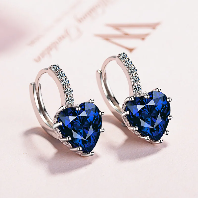 Bague Ringen, Настоящее серебро 925 пробы, серьги для женщин с цирконием, блестящий камень, для женщин, для свиданий, юбилей, ювелирное изделие, подарок