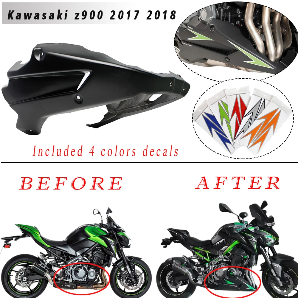 Мотоцикл Z900 Bellypan живот Пан двигатель обтекатель спойлера ABS пластик Корпус рамка комплект Нижняя панель для Kawasaki Z 900