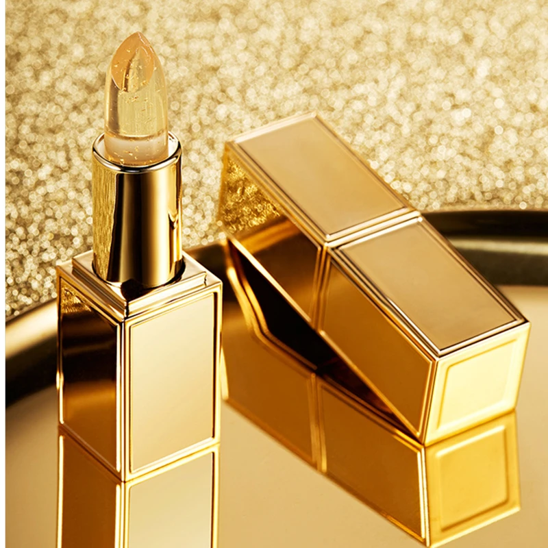 

New 24K Gold 1pcs Pearl Bright Moisturizer Makeup Lipstick,Charm Silky Soft Colored No Shading Lip Stick,Hydrating Sexy Lipbalm