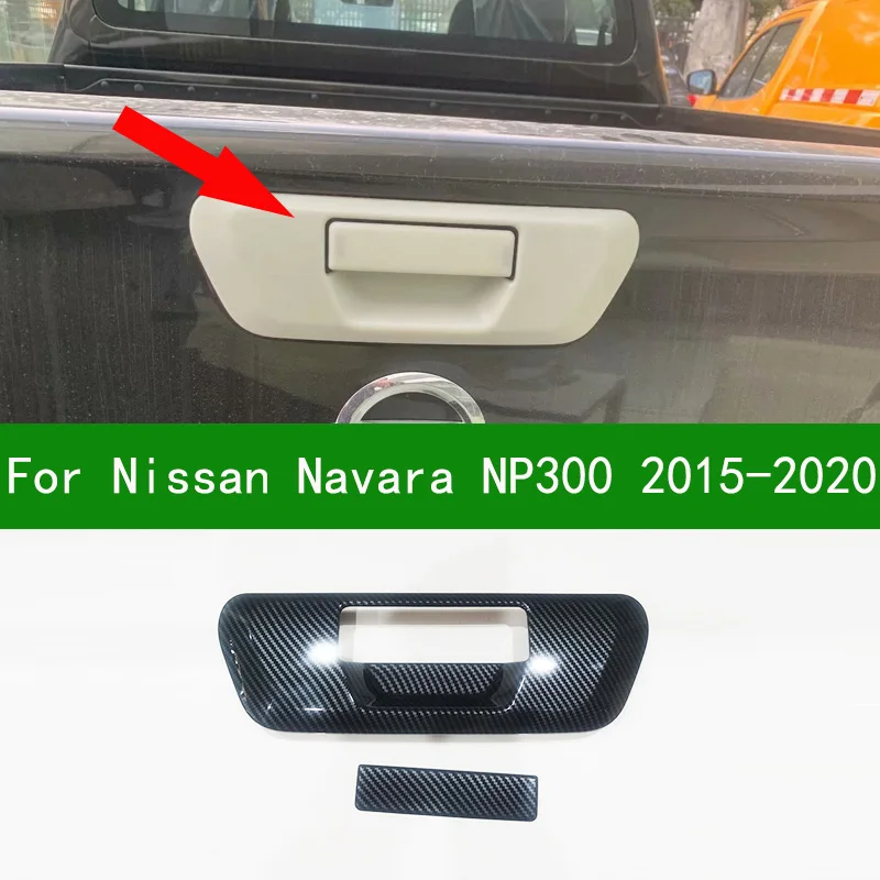 

Глянцевый аксессуар для Nissan Navara NP300 2015-2020 из углеродного волокна, автомобильная боковая дверная ручка багажника, отделка чаши 2016 2017 2018