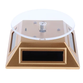 

Solar Showcase 360 Turntable Rotating Jewelry Watch Ring Display Stand Gold