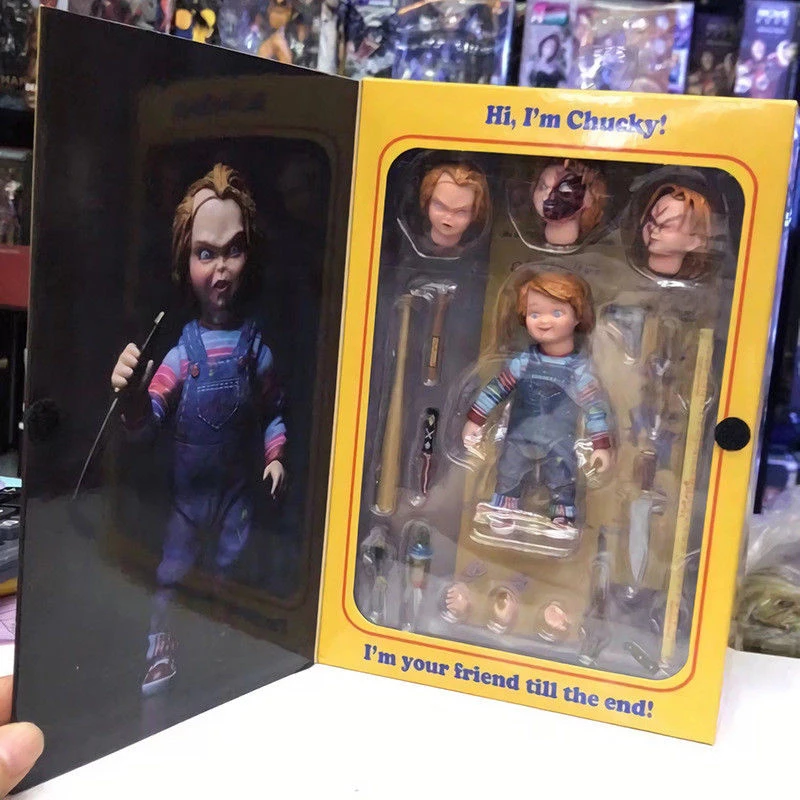 In Stock  NECA Seed of Chucky of 7 Inch PVC Kids Children's Toys Chucky Action Figure  with Original Box