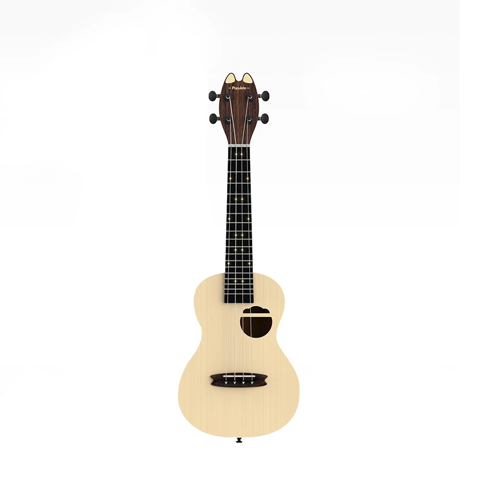 Populele Интеллектуальный Гавайские гитары укулеле 4 струны 23in акустическая электрическая укулеле светодиодный светильник с бусинами маленькая гитара