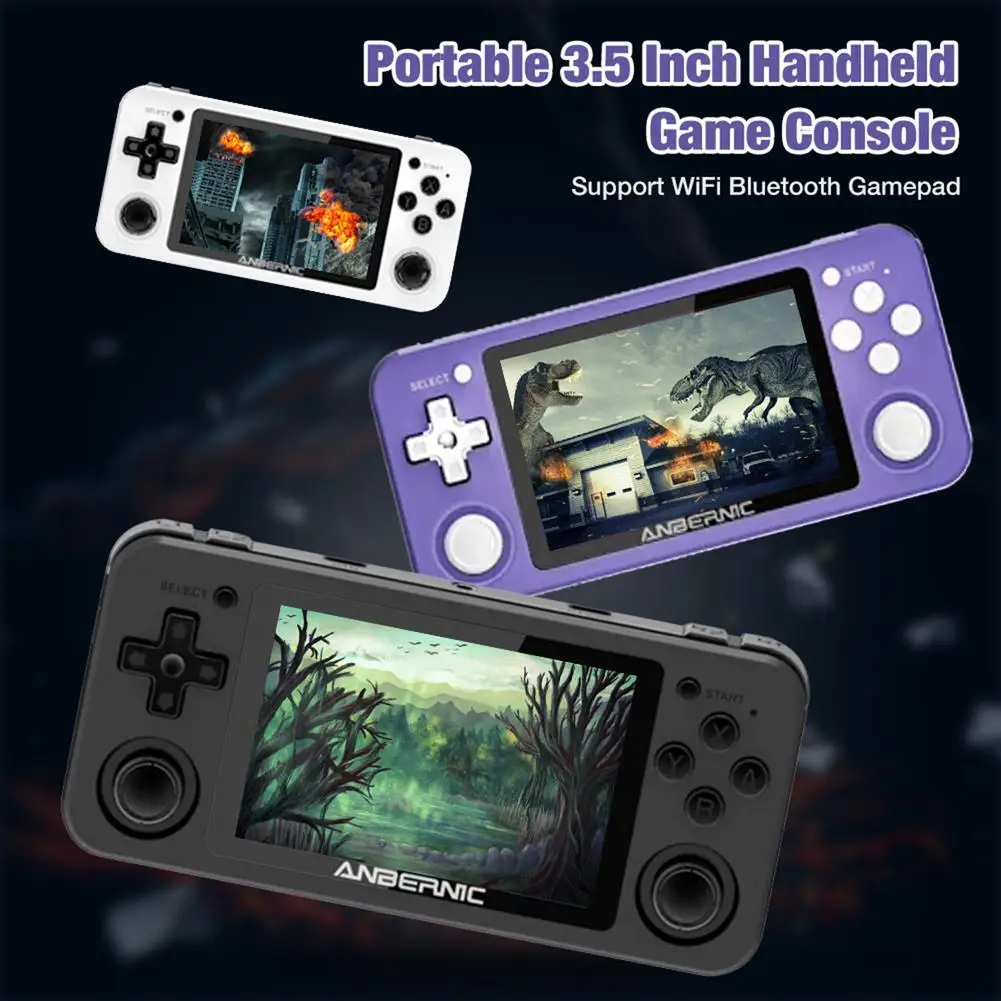 

3.5 Inch RG351P Handheld Game Console Portable LCD Big Games Player with Built-in Classic Games Support USB Type-C Bluetooth