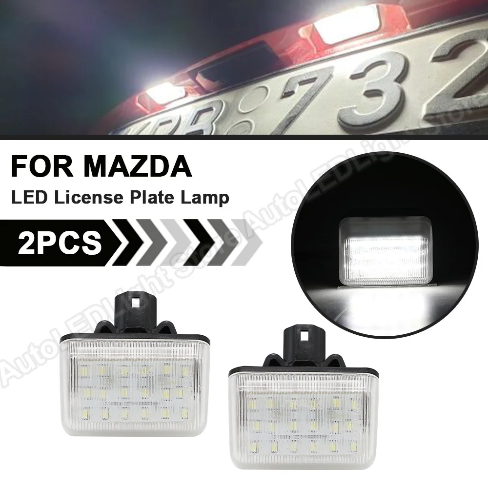 

2pcs For Mazda CX-5 Mazda CX-7 Mazda 6 2003 2004 2005 2006 2007 2008 Mazda6 Speed LED License Plate Lights Number Plate Lamp