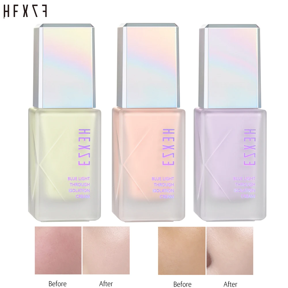 HEXZE suave maquillaje primera capa facial crema Base iluminar escondiendo bien líneas mancha aislamiento Color corrección de Base de maquillaje hidratante