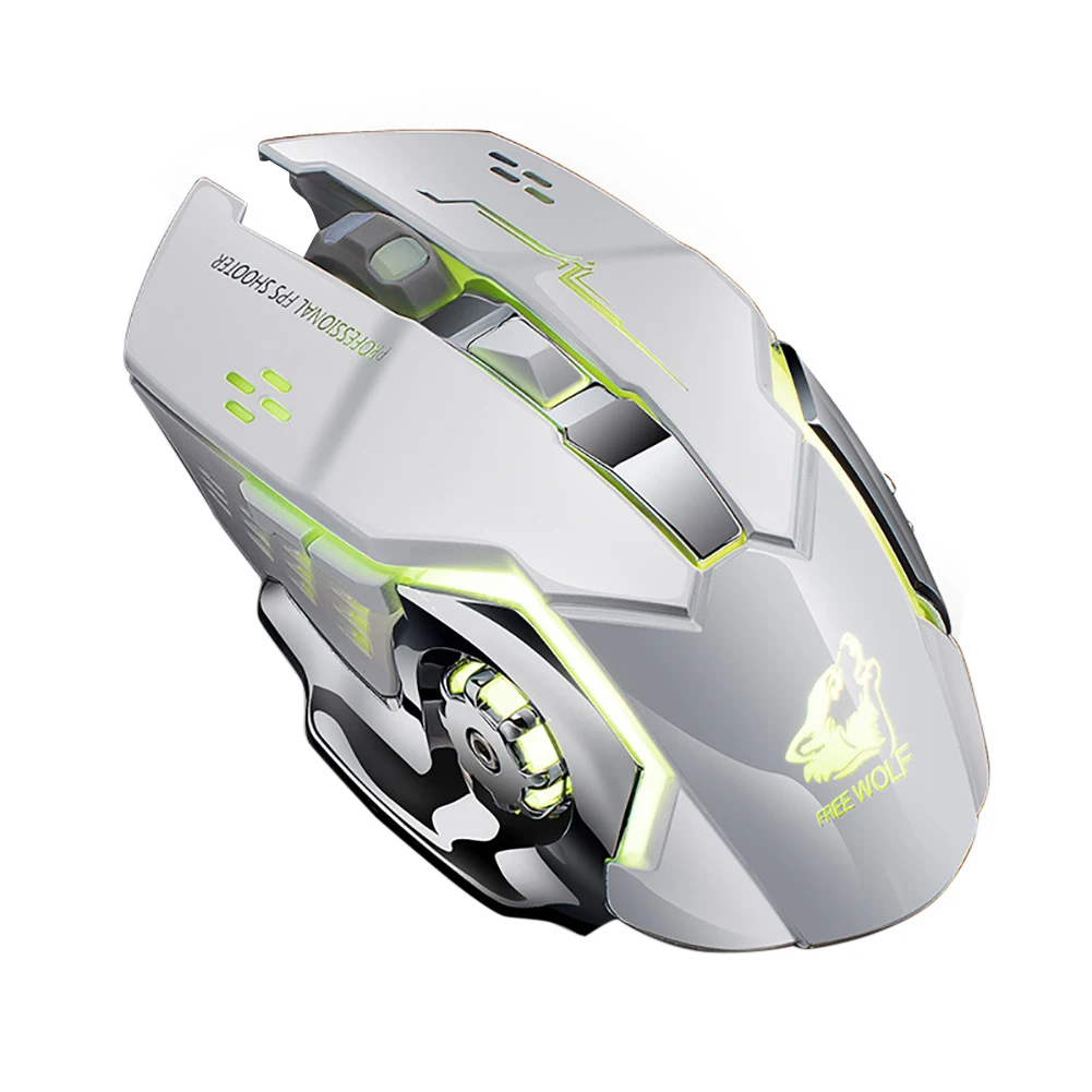 Беспроводная оптическая мышь Free Wolf X8 Silent 2,4 ГГц 2400 dpi с 6 клавишами, usb-приемник, беспроводная оптическая мышь