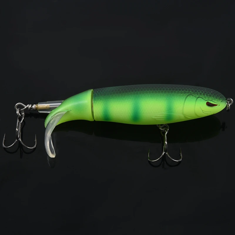 Whopper Popper Topwater Fishing Lure 13cm 39g Artificial Bait Hard Fishing Plopper Hook Soft Rotating Tail Fishing Tackle Large