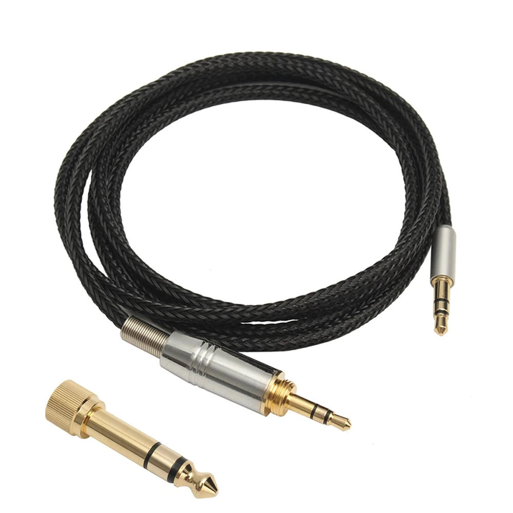6.35mm Nylon Braided Replacement Cable Extension Cord For OneOdio A70 A71 A10 Monitor 60 80 Studio Hi-Fi Headphone