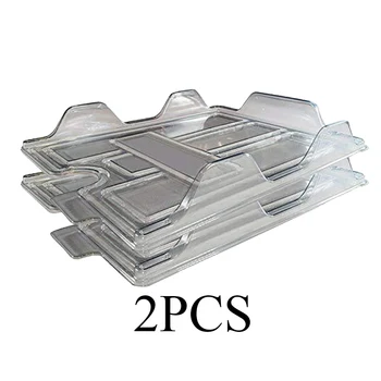 

Paper Storage Accessories Work School With Label Tab Portable Visible Practical Office Stackable File Organizer Desk Transparent