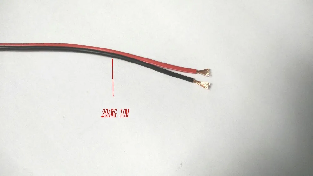 10 м 20AWG(черный+ красный) провод на молнии медный