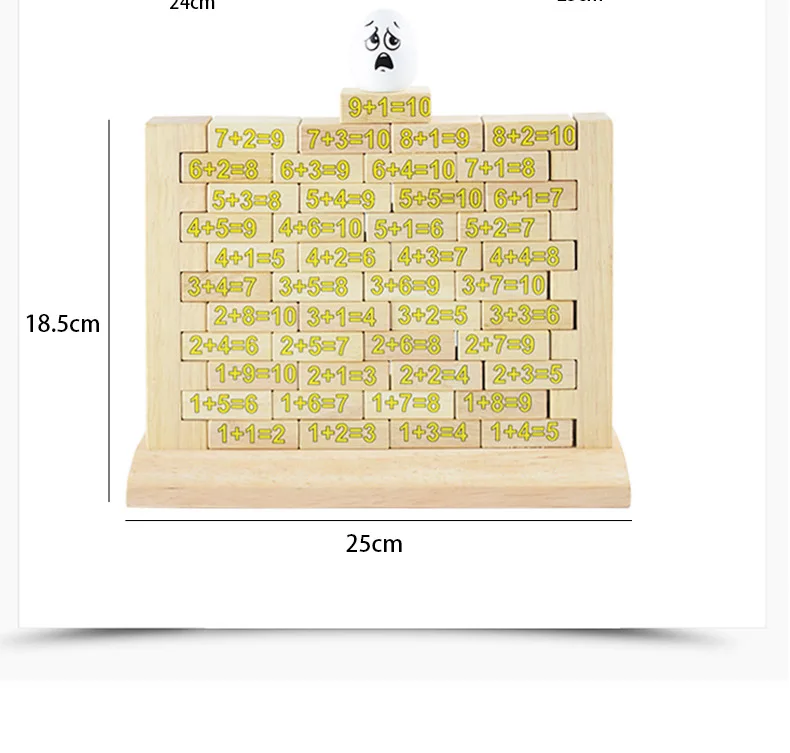 Деревянный Детский обучающий деревянный 54 блок бревна из массива дерева Стек-ап музыка маленький озорство стучать в стену с цифрами