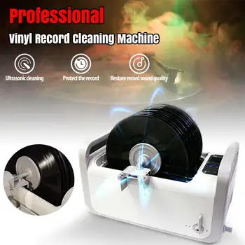

Ultrasound Records Cleaner Professional Vinyl Record Cleaning Machine Remove Static Electricity for LP Turntable Players EU Plug