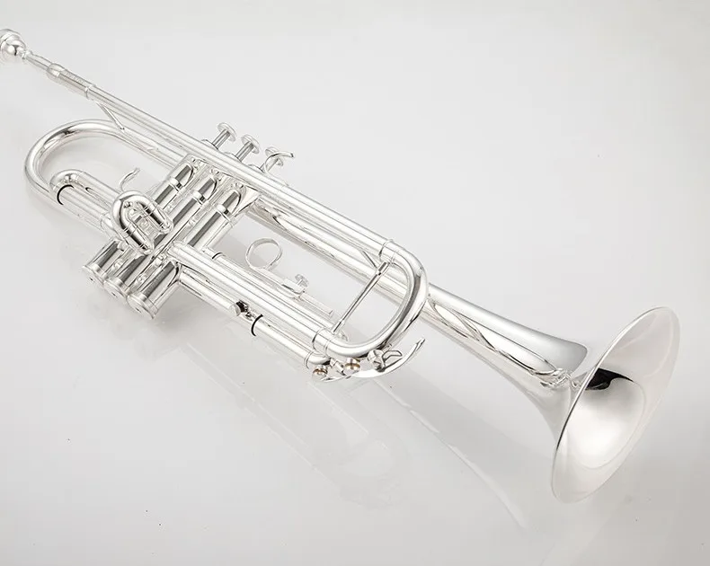 Made in Japan quality 6335 Bb Trumpet B Flat Brass Silver Plated Professional Trumpet Musical Instruments with Leather Case