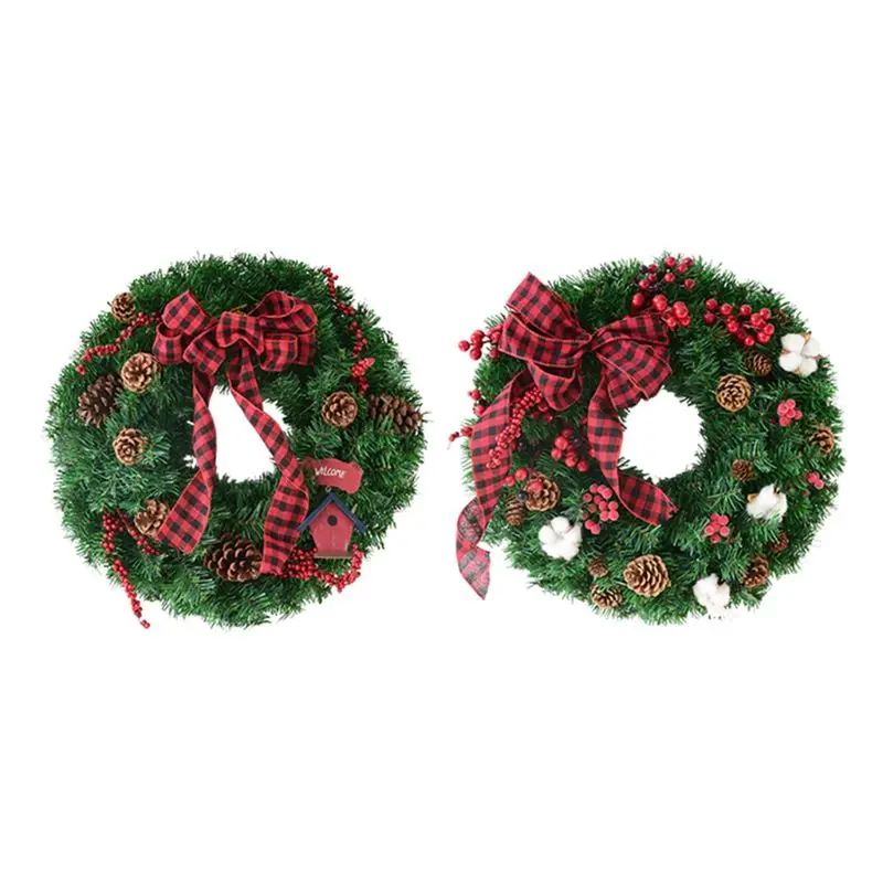

Christmas Garlands Hanging Wreath Door Shop Home Window Christmas Decoration 6XDD
