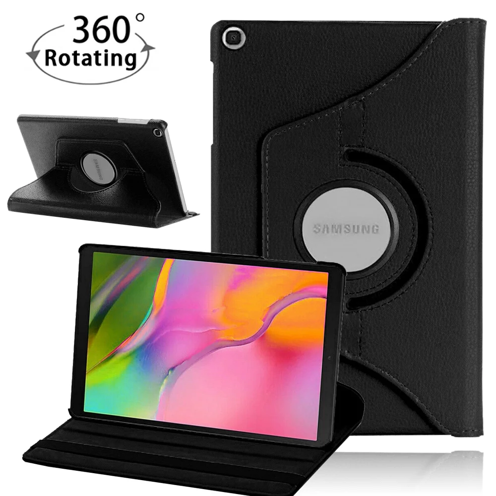 

360 Rotating Leather Stand Case for Samsung Galaxy Tab A 10.1 Inch 2019 T510 T515 Tablet Case for Samsung