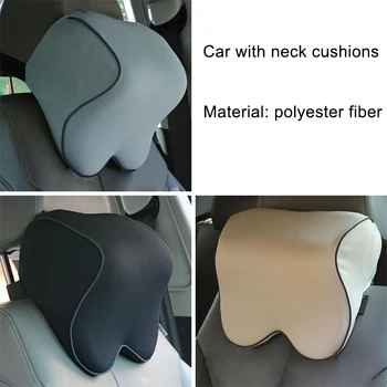 

1Pcs Soft Fabric Memory Foam Removable Cleaning Car Neck Headrest Lumbar Support Suit For Bmw Mercedes-Benz Audi Toyota