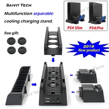 Новая версия PS4/Slim/Pro разделяемая Вертикальная охлаждающая подставка с вентилятором+ зарядное устройство для геймпада док-станция+ подставка для дисков держатель для SONY PS4 консоли