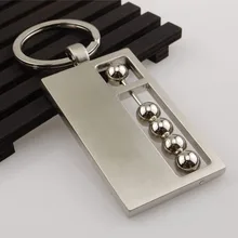 Стиль однорядные брелок счеты креативный Ключ Подвески фирмы рекламной деятельности Cai подарок Поддержка настройки под индивидуальные нужды