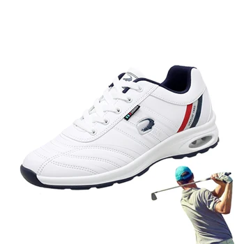 

Men's Golf Shoes Nailless GOLF Shoes Tendon Bottom Lightweight Wear-resistant Breathable Outdoor Sports Shoe Large Pu Leather 46