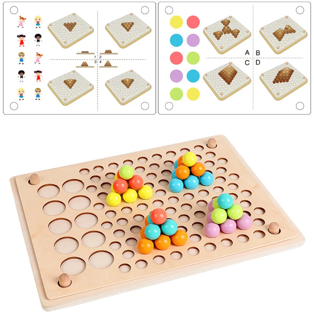Монтессори Обучающие деревянные игрушки обучающие материалы Montessori дошкольного возраста для детей ясельного возраста, подходящая для игры Цвет сортировки игрушки L921