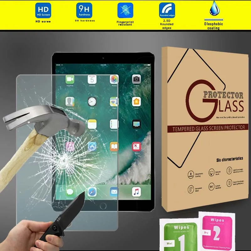 KK& LL для Apple iPad Pro 9,7 дюйма-Tablet Закаленное стекло протектор экрана 9H прозрачная пленка крышка с розничной упаковкой - Color: Clear
