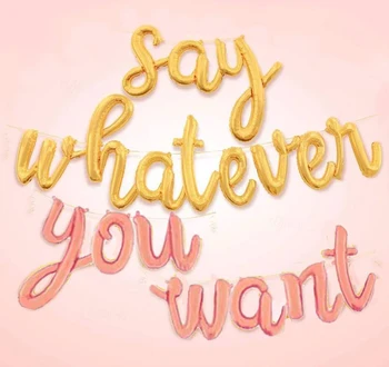 

Cursive Script Letter Balloons Custom Gold Balloon Lowercase Letters 14" -24" tall Make a Custom Phrase Birthday Baby Shower
