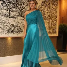 Длинное размера плюс мусульманское вечернее платье для выпускного вечера Дубай женское вечернее платье