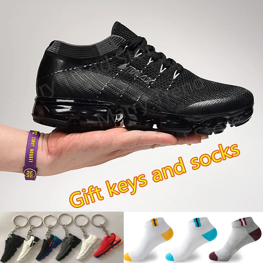 

Running Shoes Vapormax_ 2.0 2019 Men Women Original Breathable Air Cushion Outdoor Athletic Sports Sneakers Knitted Mesh Shoes