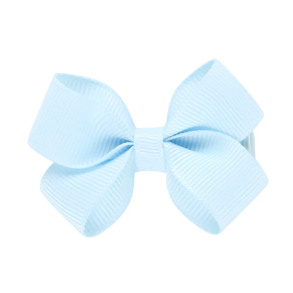 Light Blue 10 шт., 2,4 дюймов, цельная заколка для волос, детская лента, заколка для волос, заколки для волос, заколки для волос, аксессуары для волос ручной работы, милый головной убор - Цвет: Light Blue