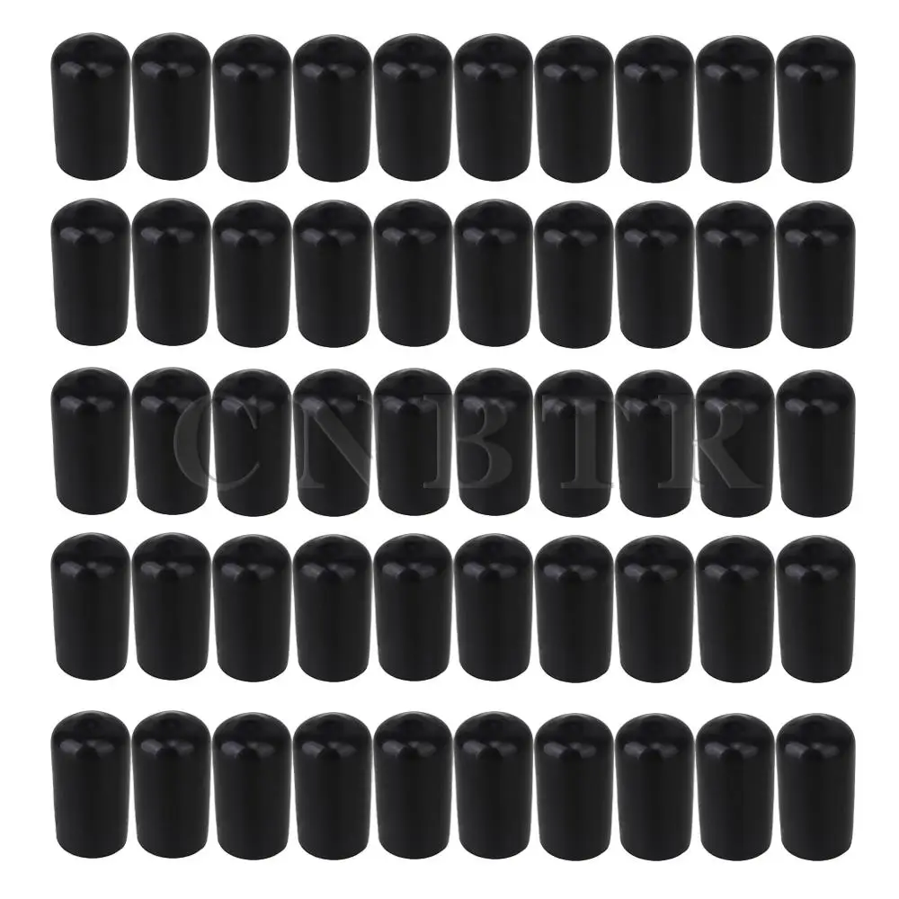 CNBTR 50 x Black 12mm Soft Rubber Round Hose Finisher Screw Thread Cover | Инструменты