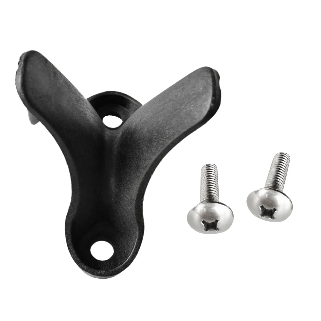 Black Nylon Stand Rest Rack Holder for Securing the Rudder to Kayak (when Not Use) + 2 Pieces Mount Screws Kayak Accessories