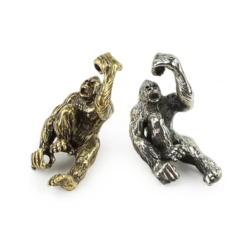 

Brass Retro Knife Beads Outdoor Tool Lanyard Pendants Paracord Rope Gorilla EDC Beads