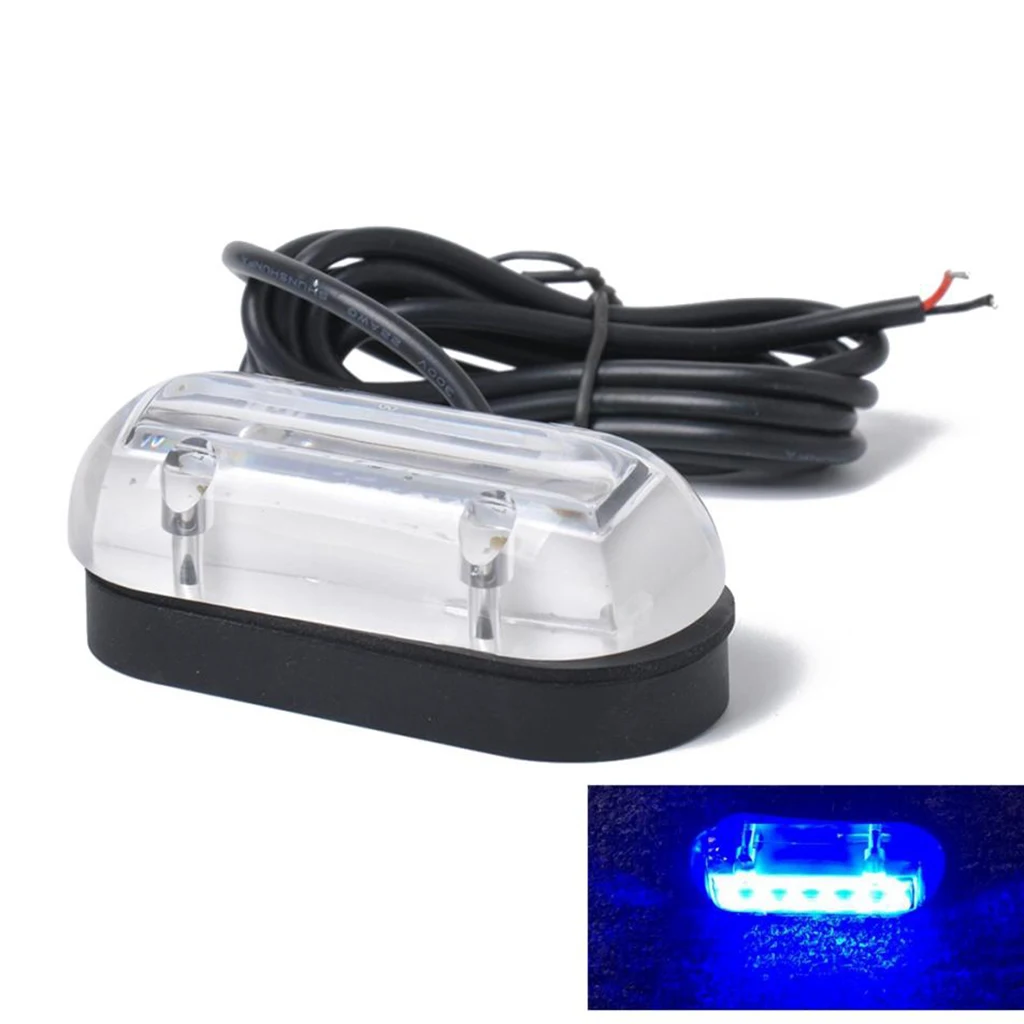 Blue 6 LED Boat Underwater Light Marine High Intensity Waterproof IP68