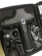 Pantalla LCD masaje arma profundo masajeador muscular dolor muscular cuerpo masaje de cuello ejercicio de relajación adelgazar la alivio del dolor