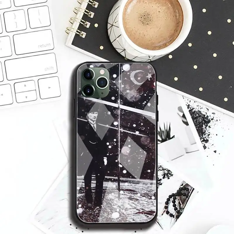 Thổ Nhĩ Kỳ Mustafa Kemal Ataturk Ốp Lưng Điện Thoại Kính Cường Lực Cho iPhone 12 11 Pro Max Mini XR XS MAX 8X7 6S 6 Plus SE 2020 Bao louis vuitton iphone case Cases For iPhone