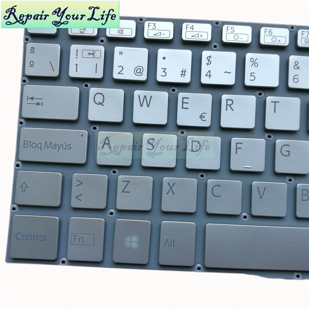 Teclado do Portátil para Sony para Vaio Apto Svf13a Svf13n Prata Espanha sp Layout 149267241es 9z.nabbq.30s 13 13a 13n Svf13 - Imagem 3
