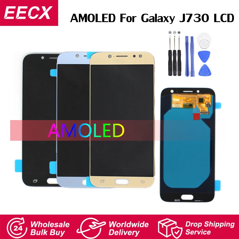 5 ''J730 AMOLED дисплей для SAMSUNG Galaxy J7 Pro ЖК-дисплей 2017 сенсорный экран дигитайзер J730F